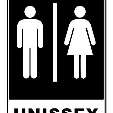 Imagem de Placa de Banheiro Unissex Sanitário Sinalização PS 20x15cm