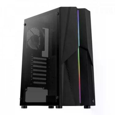 Imagem de Gabinete Gamer Aerocool Mecha Preto Rgb Lateral Vidro