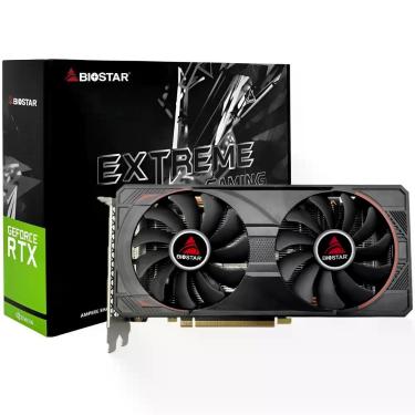 Imagem de Placa de Vídeo Extreme Gaming Rtx 3060 Ti 8gb Gddr6 com Ray Tracing Preto Biostar