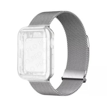 Imagem de Pulseira De Metal Com Fecho Magnético Para Apple Watch, 45mm 44mm 38mm