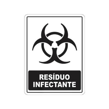 Imagem de Adesivo Coleta Seletiva Resíduo Infectante 15x20cm Branco
