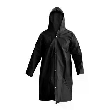 Imagem de Capa de Chuva em PVC Com Forro e Capuz - MAICOL, GG, Preto