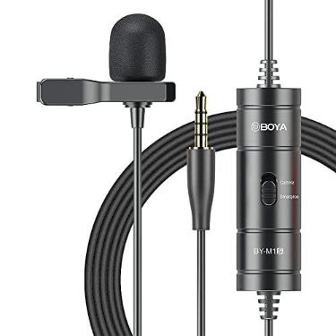Imagem de Bliksem Microfone de Lapela By-m1s Conector 3.5mm Compatível com Câmera Smartphone Computador Microfone Condensador Padrão Polar Omnidirecional Áudio Profissional/No Brasil