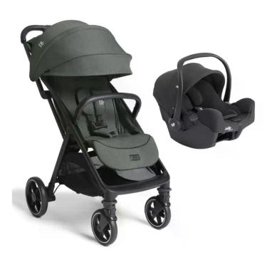 Imagem de Carrinho de Bebê Parcel LX Evergreen + Bebê Conforto I-Snug Raven Joi