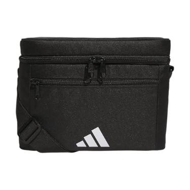Imagem de adidas Bolsa térmica, isolada, atlética, durável, para viagem, comida e bebida, com alça fria/quente, preta, tamanho único, Preto, One Size, Bolsa térmica, isolada, atlética, durável, para viagem,