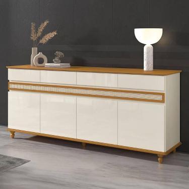 Imagem de Buffet Balcão Aparador Açores Off White Cedro Sala Edn - EDN Moveis , 