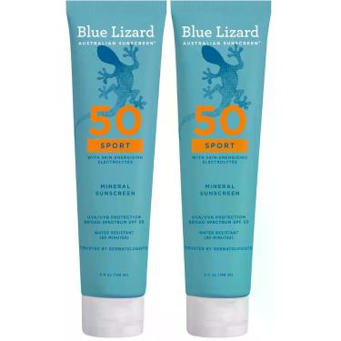 Imagem de Protetor Solar Mineral Blue Lizard Sport FPS 50 296ml Kit com 2
