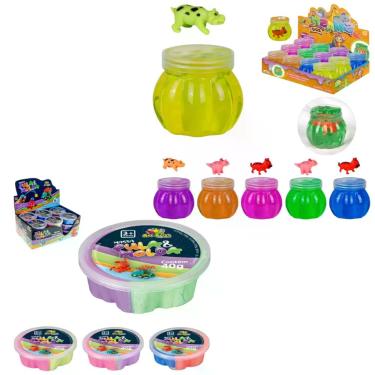 Imagem de Kit Brinquedo Crianças ZOO 5 Massa Pula e Molda 40g + Diversão Incríve