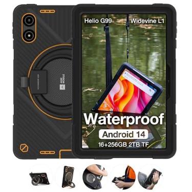 Imagem de AGM Tablet robusto de 11 polegadas, tablet Android 14 certificado GMS, 16GB RAM 256GB ROM 2TB TF, Octa-Core, 50MP + 8MP, 2.4G/5G WiFi, 8000mAh, GPS/Widevine L1/Quad alto-falantes, IP68 e IP69K à prova