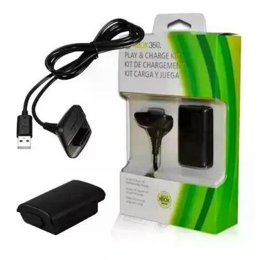 Imagem de Bateria Com Cabo E Carregador Usb Para ControleCompatível com Xbox 360