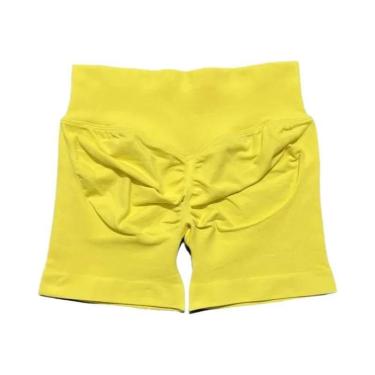Imagem de Shorts De Yoga E Corrida Femininos De Cintura Alta Sem Costura, Elásti