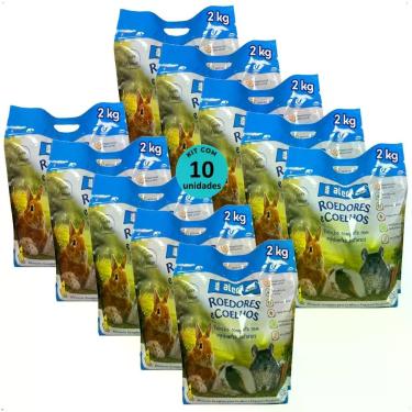 Imagem de Alcon club roedores e coelhos super premium 2kg kit com 10