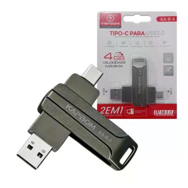 Imagem de Pendrive 4GB Flash TIPO-C USB 3.0 Alta Velocidade Kapbom