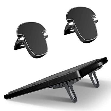 Imagem de Suporte de teclado de computador para mesa ajustável suporte de laptop Riser alumínio estável para a maioria dos teclados, suporte de laptop para outros laptops de 10 a 17 polegadas, preto