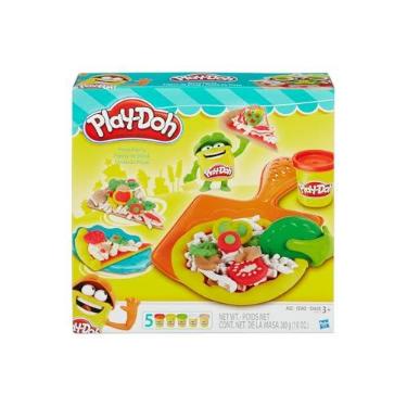Imagem de Play-Doh, Massinha de Modelar Infantil, Kitchen Creations, Festa da Pizza - Conjunto de Brinquedo com Acessórios e 5 Potes - A partir de 3 Anos