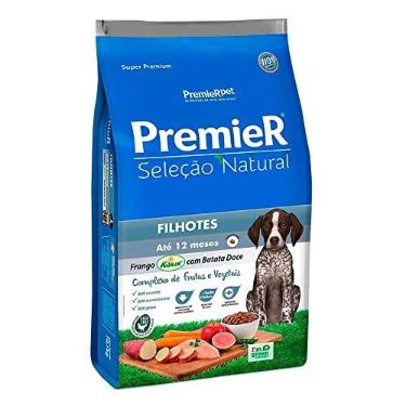 Imagem de Ração Premier Cães Filhotes Seleção Natural 10,1kg Frango e Batata Doce