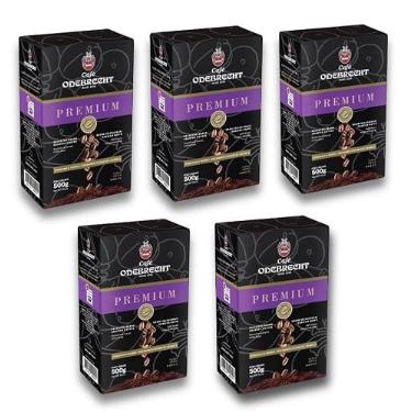 Imagem de Kit 5 Pacotes de Café Odebrecht Torrado e Moido Premium Predominante Arábica 500g - 5 x 500g