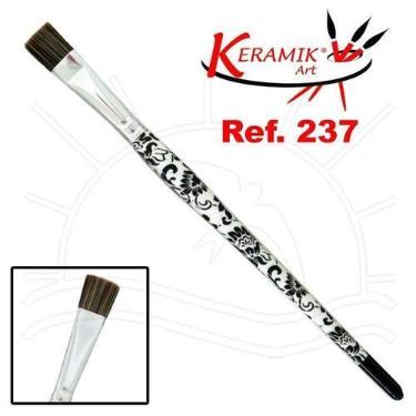 Imagem de Pincel Keramik Estampado Preto 237s - Chato, No 14