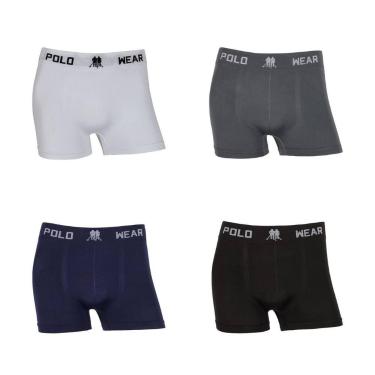Imagem de Kit 12 Cuecas Boxer Polo Wear Infantil Microfibra  Conforto e Praticid