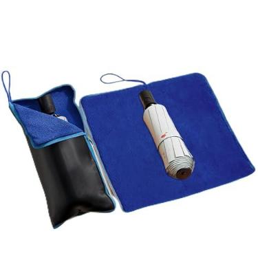 Imagem de Bolsa de transporte portátil para guarda-chuvas reversível, capa dobrável à prova d'água para armazenamento de carro, viagem, casa, escola (azul)