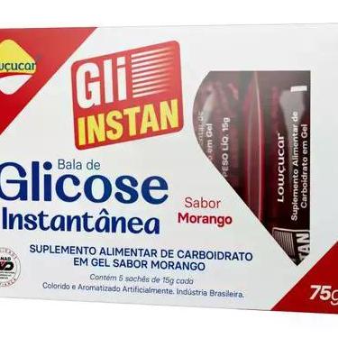 Imagem de Gli-instan Lowçucar Sabor Morango Glicose Instantânea 5x15g