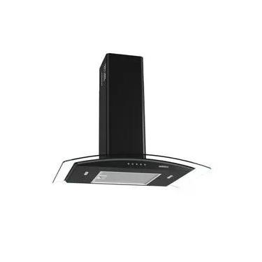 Imagem de Coifa Parede Nardelli Vidro Curvo Clean 90cm Preta 46010190-02