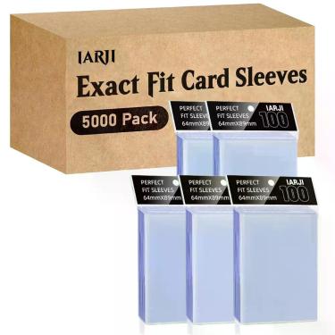 Imagem de Protetores de Cartas IARJI 5000 Unidades 64x89 mm Ajuste Perfeito