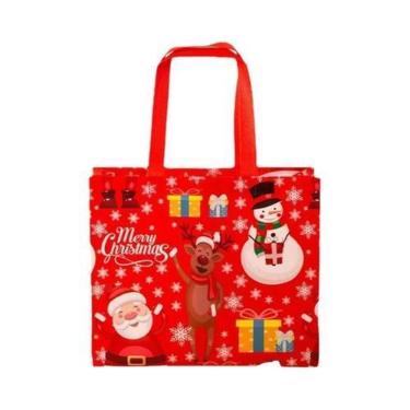 Imagem de Sacolas De Presente De Natal Para Crianças, Sacola Não Tecida Impermeá