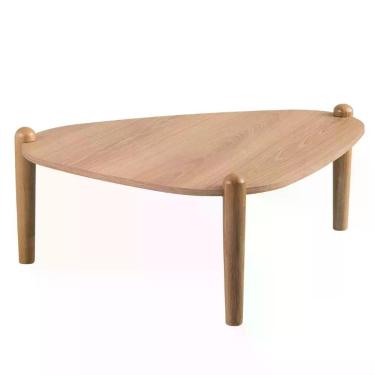 Imagem de Mesa De Centro Orgânica Artesano 85 Cm (largura) Em Mdp Hanover (mel) E Pés Em Madeira Maciça