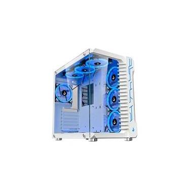Imagem de Gabinete Gamer Rise Mode Galaxy Glass, Mid Tower, ATX, Lateral e Frontal em Vidro Temperado, Sem FANs, Branco - RM-GA-GG-FW