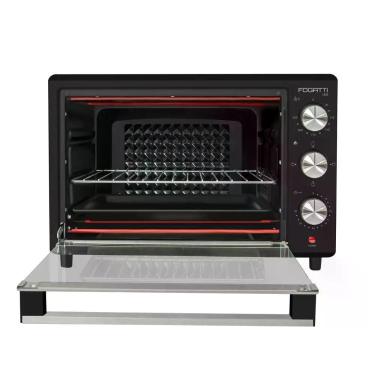 Imagem de Forno Elétrico de Bancada Fogatti I40-220 40L 1500W com Revestimento Antiaderente Preto 220V