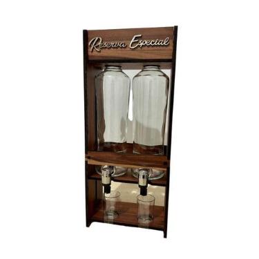 Imagem de Pingômetro Reserva Decorativo Duplo Rústico Pinga Cachaça Boteco com T