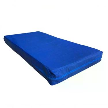 Imagem de Capa P/ Colchão Solteiro Tipo Hospitalar Impermeável Azul Tamanho:78x188x18cm