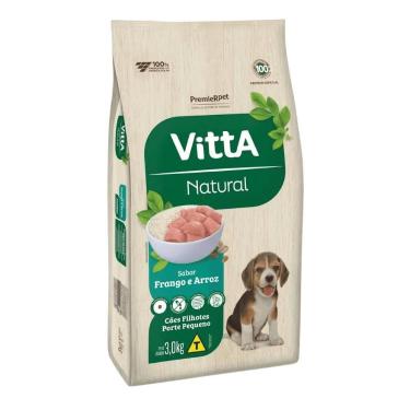Imagem de Ração Vitta Natural para Cães Filhotes Porte Pequeno Sabor Frango & Ar
