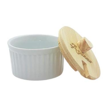 Imagem de Açucareiro Ramequim 250GR com Pegador em Porcelana Branca - Antilope D