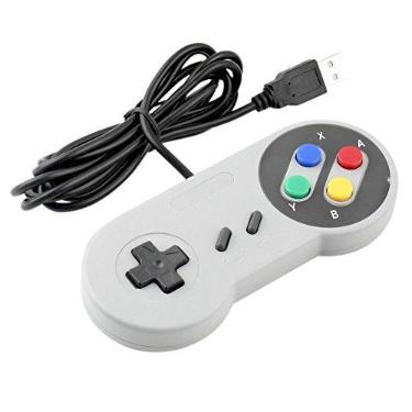 Imagem de Controle Usb Super Nintendo Snes Joystick Windows Mac Linux Colorido - Super Famicom