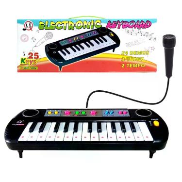 Imagem de Pianinho Bebe Brinquedo Infantil Educativo Piano Musical Baby com Micr