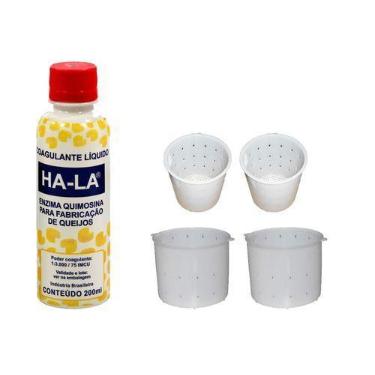 Imagem de 1 Coalho Hala 200 Ml Queijos + 2 Formas 500g + 2 Formas 1kg - COMBO