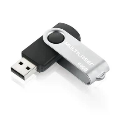 Imagem de Pendrive Twist Preto 64gb Multilaser Modelo Pd590