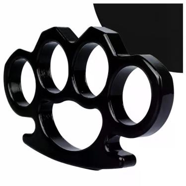 Imagem de Cromado elegante cor Preto 4 furos Punho de tigre soco potente ingles 