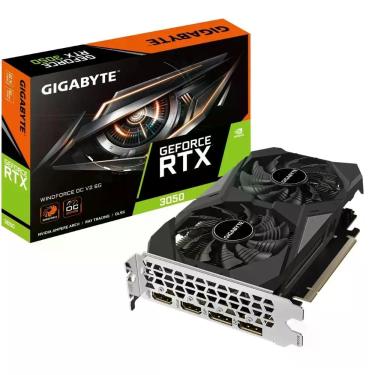 Imagem de Placa de Vídeo Gigabyte GeForce RTX 3050 WindForce OC V2 6GB GDDR6 96 