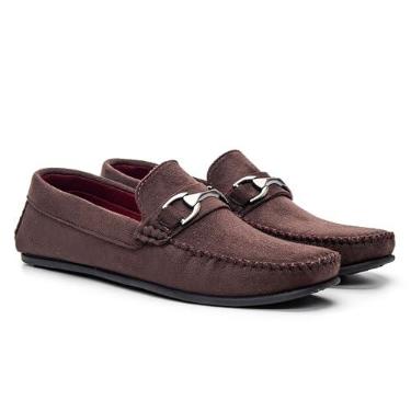 Imagem de Mocassim Masculino Casual Dockside em Camurça com Fivela (Café, BR, Adulto, Numérico, 42)