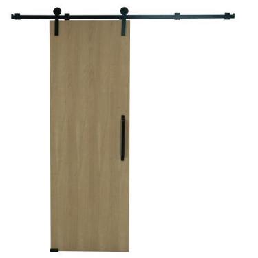 Imagem de Porta Celeiro de Correr Verniz Kit Preto - Vanin Portas e Janelas, 210