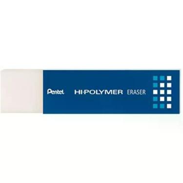 Imagem de Borracha Pentel Hi-Polymer Slim Apagamento Preciso sem Resíduos Tamanho Compacto 1 Unidade Branco