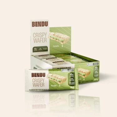 Imagem de Wafer Crocante Pistache  Caixa com 12 Unidades de 40g - BENDU