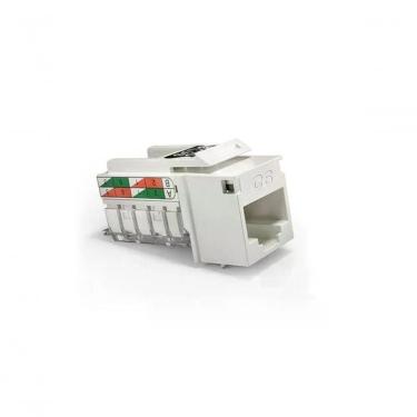 Imagem de Conector Fêmea Keystone Rj45 Cat.6 Branco