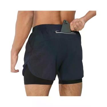 Imagem de Shorts Esportivos Masculinos 2 Em 1 De Secagem Rápida Para Corrida, Ac