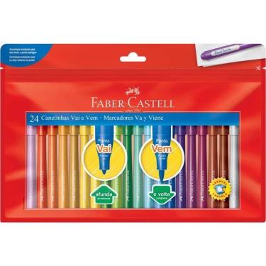 Imagem de Caneta Hidrografica Ponta Vai e VEM 24 Cores - FABER-CASTELL