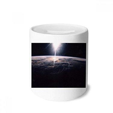 Imagem de DIYthinker Caixa para dinheiro aérea com estrela misteriosa universo espacial, porta-moedas de cerâmica, presente de cofrinho