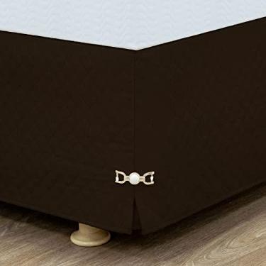 Imagem de Saia Matêlada Com Pingente Para Cama Box Queen (Tabaco)